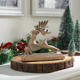 Feathered Finish Wooden Reindeer-Lange General Store
