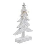 Festive Fir Distressed White Wooden Trees-Lange General Store