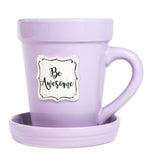 Flower Pot Mug Lilac - Be Awesome-Lange General Store