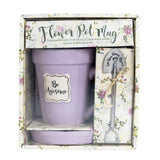 Flower Pot Mug Lilac - Be Awesome-Lange General Store