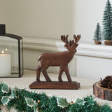 Forest Frolic Dark Wooden Deer-Lange General Store