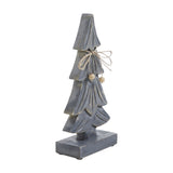 Four-Tiered Pine Distressed Dark Grey Wooden Tree-Lange General Store