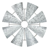Galvanized Metal Windmill Blades Wall Hanging-Lange General Store