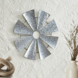 Galvanized Metal Windmill Blades Wall Hanging-Lange General Store
