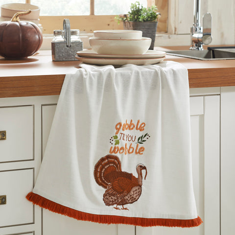 Gobble Til You Wobble Tea Towel-Lange General Store