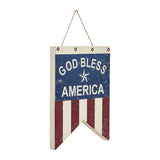 God Bless America Dovetail Flag Wall Hanging-Lange General Store