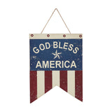 God Bless America Dovetail Flag Wall Hanging-Lange General Store