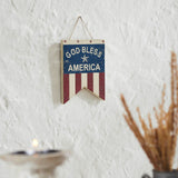 God Bless America Dovetail Flag Wall Hanging-Lange General Store