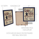 God Shed His Grace On Thee Framed Wall Sign-Lange General Store