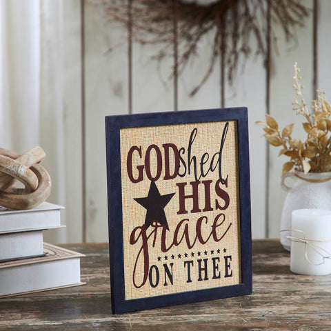 God Shed His Grace On Thee Framed Wall Sign-Lange General Store