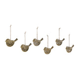 Golden Finch Metal Ornament Set of 6-Lange General Store