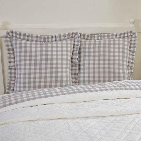 Annie Grey Buffalo Check Euro Sham-Lange General Store