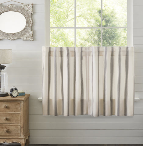 Graycie Grain Sack Stripe Tier Curtains - Lange General Store