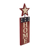 HOME w/Star In Red Outline Wall Hanging-Lange General Store