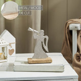 Hark the Herald Metal Angel on Wooden Stand-Lange General Store
