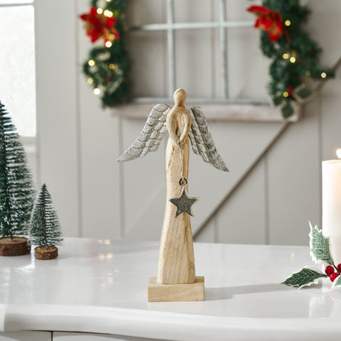 Heavenly Wings Natural Wooden Angel-Lange General Store