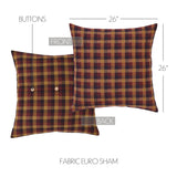 Heirloom Farm Primitive Check Euro Sham-Lange General Store
