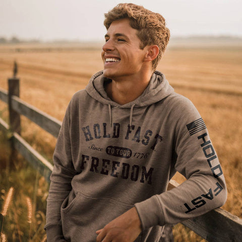 Hold Fast Freedom Crest Men's Hoodie-Lange General Store