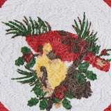 Holiday Cardinal Love Braided Coaster Set-Lange General Store