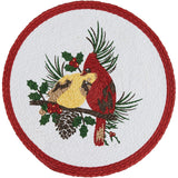 Holiday Cardinal Love Braided Placemats-Lange General Store
