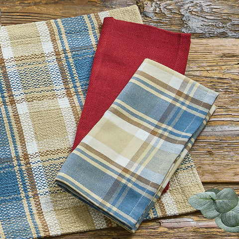 Hollostone Plaid Napkins-Lange General Store
