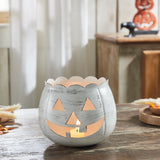Jack-O-Lantern Candle Holders Antique White-Lange General Store