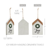Joy Wreath Hanging Ornament-Lange General Store