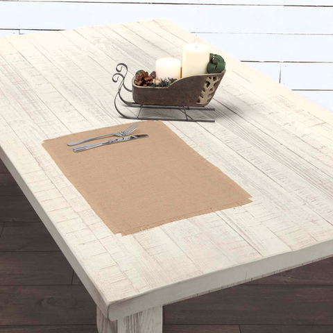 Jute Burlap Natural Placemat - Set of 6-Lange General Store