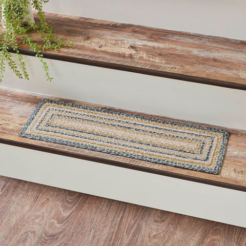 Navy Rose Rectangle Stair Tread Latex Rug-Lange General Store