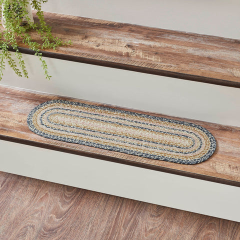 Navy Rose Stair Tread Rug - Oval-Lange General Store