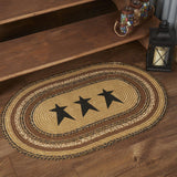 Kettlehurst Collection Jute Rugs - Oval Stars-Lange General Store