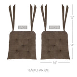 Kettlehurst Plaid Chair Pad-Lange General Store