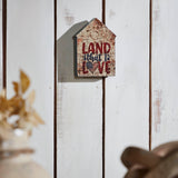Land That I Love House Shaped Block Sign-Lange General Store