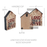 Land That I Love House Shaped Block Sign-Lange General Store