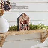 Land That I Love House Shaped Block Sign-Lange General Store