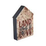 Land That I Love House Shaped Block Sign-Lange General Store