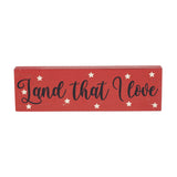 Land That I Love w/White Stars Block Sign-Lange General Store
