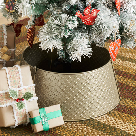 Lattice Metal Tree Collar Antique Gold 20"-Lange General Store