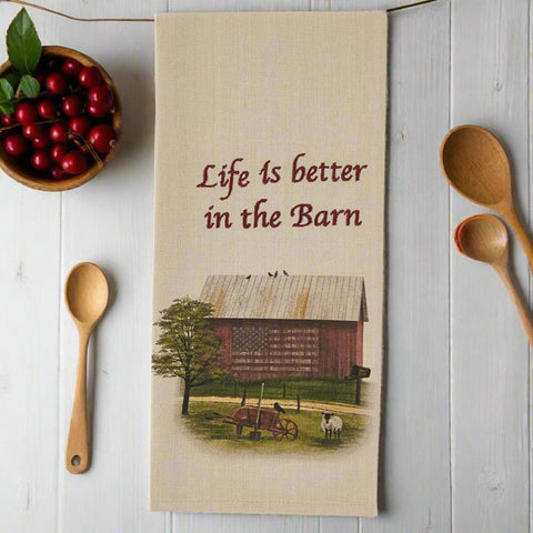 Life In The Barn Dishtowel-Lange General Store