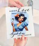 Made with Love Licked the Spoon Funny Swedish Dish Cloth-Lange General Store
