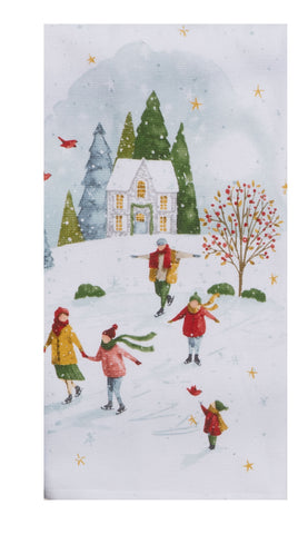 Magical Winterland Home Scene Terry Towel-Lange General Store