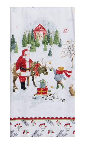 Magical Winterland Santa Terry Towel-Lange General Store