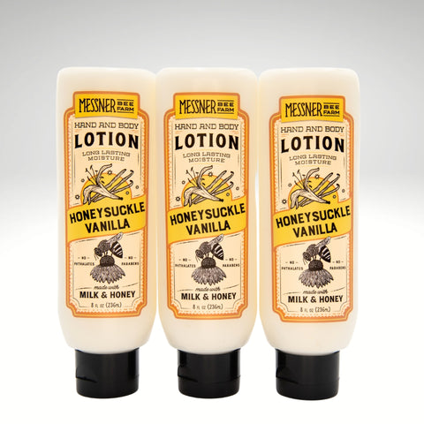 Messner Bee Farm Milk & Honey Lotion - Honeysuckle Vanilla 8oz-Lange General Store
