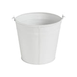 Metal Bucket w/Star Cutout White-Lange General Store