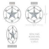 Metal Stars Round Wall Hanging-Lange General Store