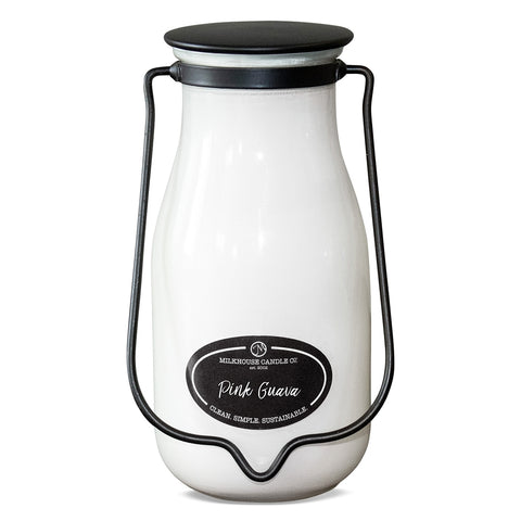 Milk Bottle Candle - Pink Guava-Lange General Store