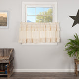 Muslin Ruffled Unbleached Natural Ruffled Tiers - Lange General Store