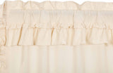 Muslin Ruffled Unbleached Natural Swag Curtains-Lange General Store