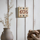 My Country 1776 w/Blue Stars Block Sign-Lange General Store