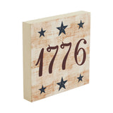My Country 1776 w/Blue Stars Block Sign-Lange General Store